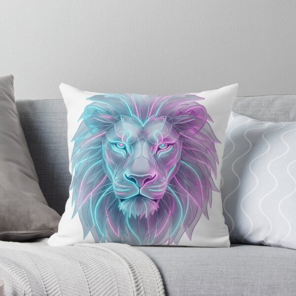 Item preview, Premium Glassmorphism Neon Lion designed and sold by krishna-artdesigns.