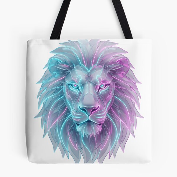 Item preview, Premium Glassmorphism Neon Lion designed and sold by krishna-artdesigns.