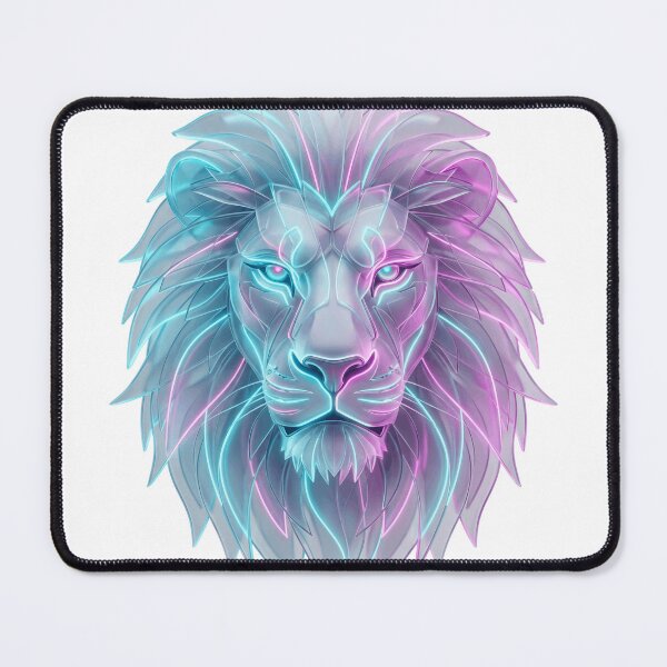 Item preview, Premium Glassmorphism Neon Lion designed and sold by krishna-artdesigns.