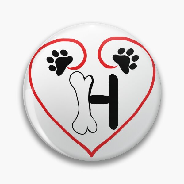 Item preview, Heart dog with the letter H designed and sold by acreació.
