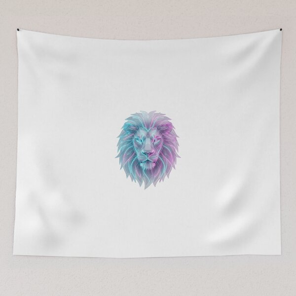 Item preview, Premium Glassmorphism Neon Lion designed and sold by krishna-artdesigns.