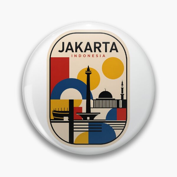 Item preview, Jakarta Indonesia Retro Minimalist Travel Landmark designed and sold by k3rstman1.