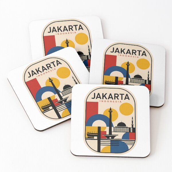 Item preview, Jakarta Indonesia Retro Minimalist Travel Landmark designed and sold by k3rstman1.