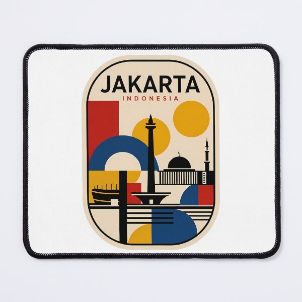 Item preview, Jakarta Indonesia Retro Minimalist Travel Landmark designed and sold by k3rstman1.