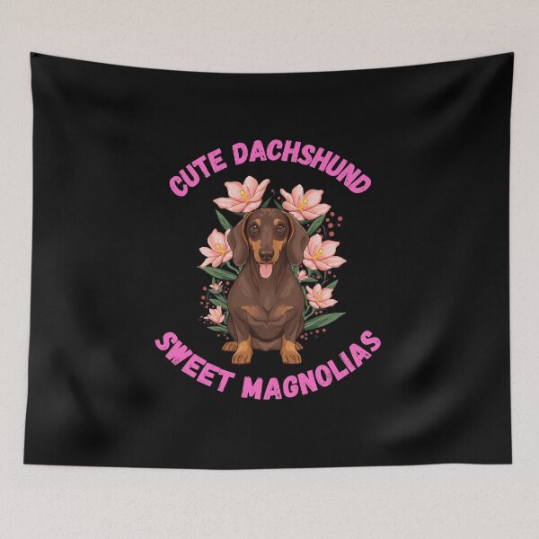 Item preview, Cute Dachshund Sweet Mangolias Funny Gifts  designed and sold by Domel9674.