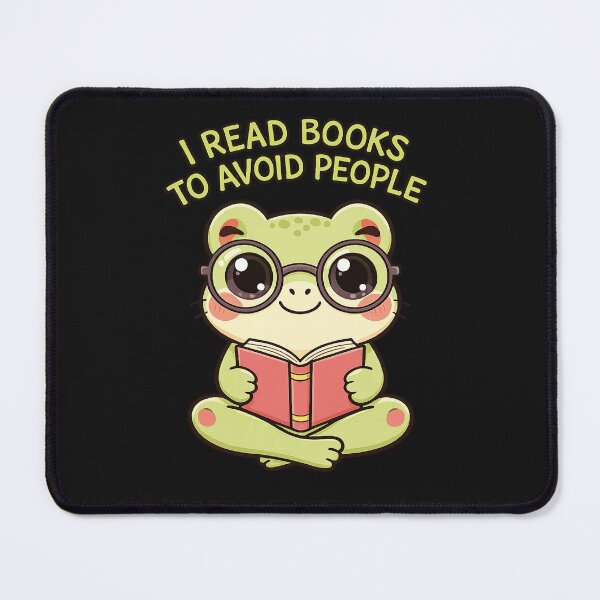 Item preview, : I Read Books To Avoid People Nerdy Frog Shirt | Introvert Book Lover Gift designed and sold by Arties4Bread⭐⭐⭐⭐⭐.