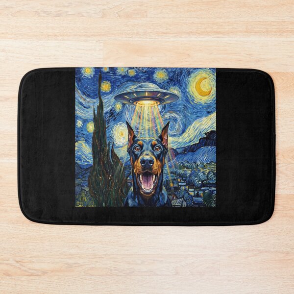 Item preview, Doberman Pinscher Starry Night UFO Van Gogh Art Dog Selfie Lover designed and sold by Kimberley King Art  King Art.