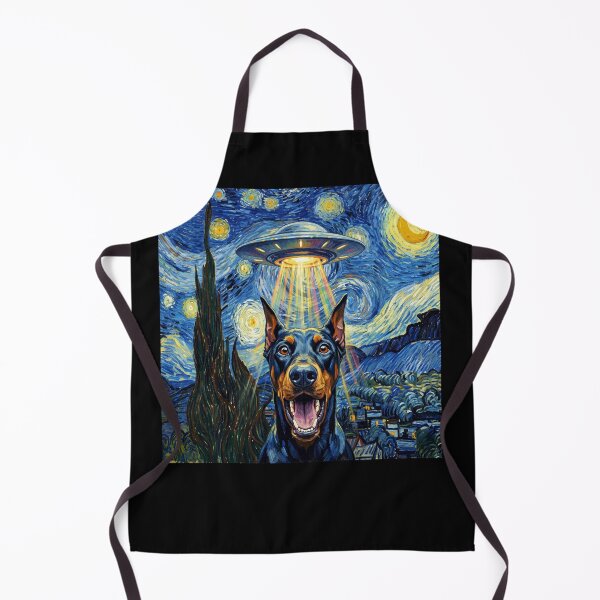 Item preview, Doberman Pinscher Starry Night UFO Van Gogh Art Dog Selfie Lover designed and sold by Kimberley King Art King Art.