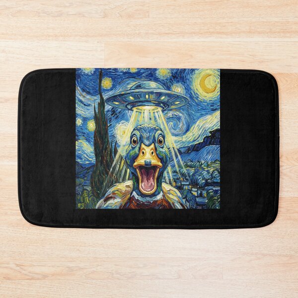 Item preview, Duck Starry Night UFO Van Gogh Art Animal Selfie Lover designed and sold by Kimberley King Art  King Art.