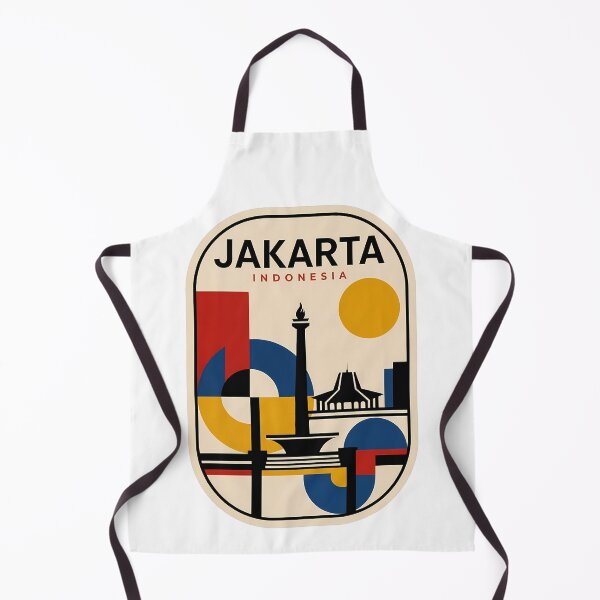 Artikelvorschau, Jakarta Indonesien Retro Travel Monas Geometrisches Stadtbild entworfen und verkauft von k3rstman1.