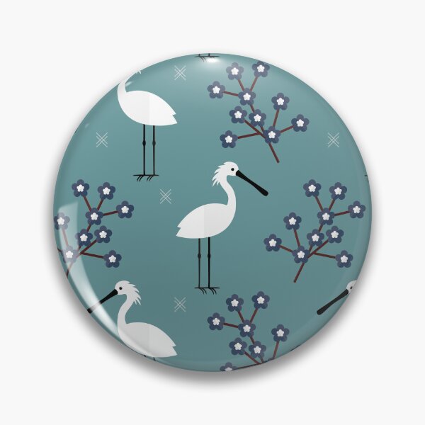 Item preview, Spoonbills on blue designed and sold by reneesillus.