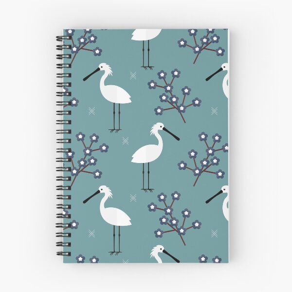 Item preview, Spoonbills on blue designed and sold by reneesillus.