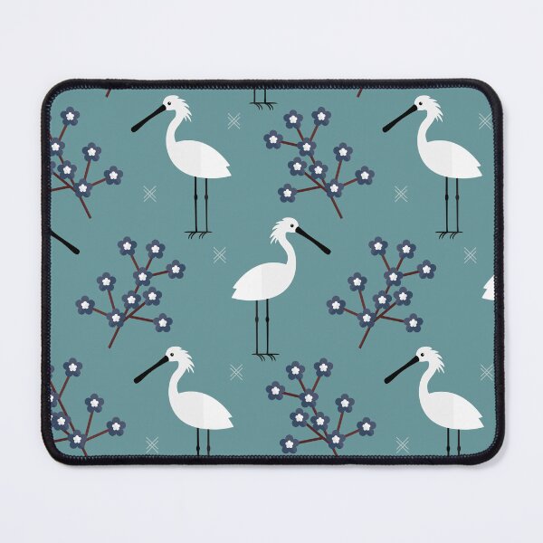 Item preview, Spoonbills on blue designed and sold by reneesillus.