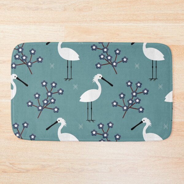 Item preview, Spoonbills on blue designed and sold by reneesillus.