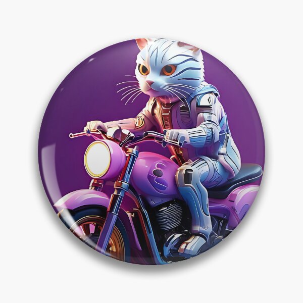 Item preview, Cool Biker Cat Riding A Motorcycle designed and sold by ToxicInkArt.