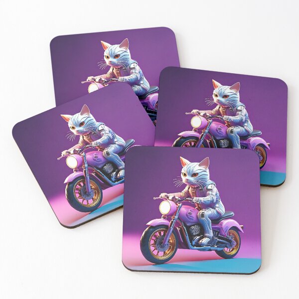 Item preview, Cool Biker Cat Riding A Motorcycle designed and sold by ToxicInkArt.