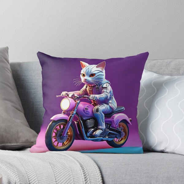 Item preview, Cool Biker Cat Riding A Motorcycle designed and sold by ToxicInkArt.