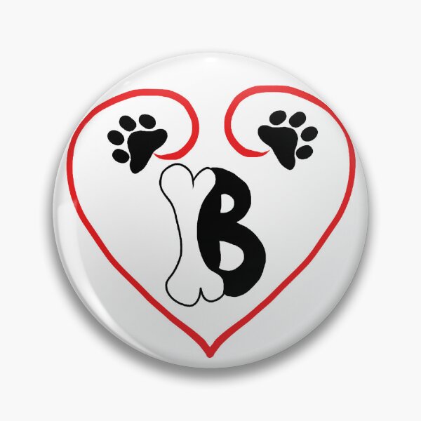 Item preview, Heart dog with the letter B designed and sold by acreació.