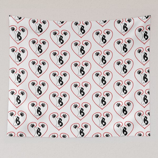 Item preview, Heart dog with the letter B designed and sold by acreació.
