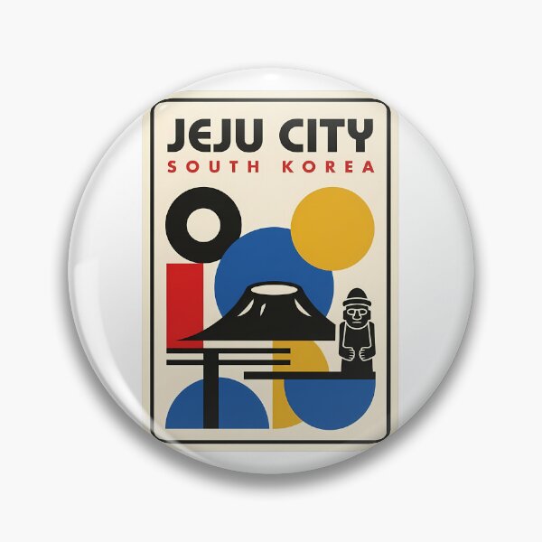Item preview, Retro Jeju City South Korea Travel Bauhaus Style designed and sold by k3rstman1.