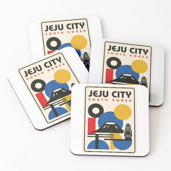 Item preview, Retro Jeju City South Korea Travel Bauhaus Style designed and sold by k3rstman1.