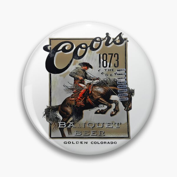 Item preview, COORS BEER Mens Small Beige BANQUET BREWERY COWBOY RODEO HORSE CASUAL NWT designed and sold by darkanimal.