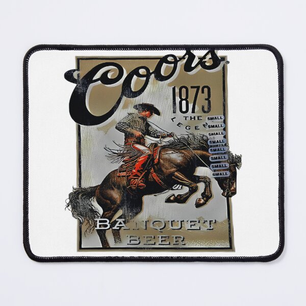 Item preview, COORS BEER Mens Small Beige BANQUET BREWERY COWBOY RODEO HORSE CASUAL NWT designed and sold by darkanimal.