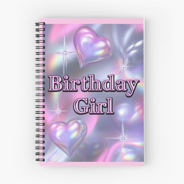 Item preview, Birthday Girl Holographic Heart Y2K Aesthetic Celebration Design designed and sold by Zabolotna_Art.