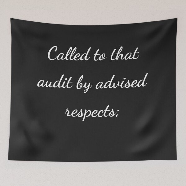 Item preview, "Called to that audit by advised respects;" - handwriting white designed and sold by ariksworld.