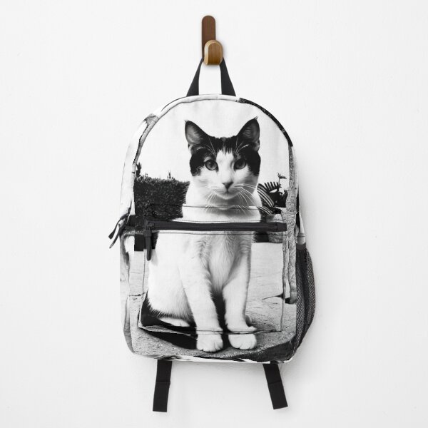 Item preview, Animals - Bicolor Cat in the Street, Urban Black and White Elegance designed and sold by DoodyPets.