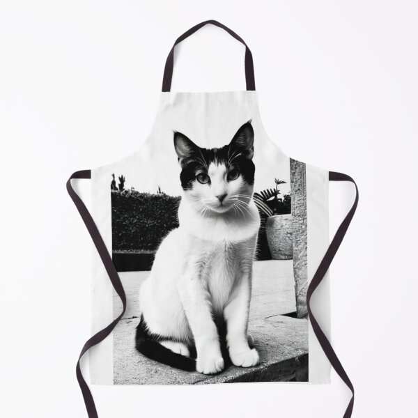 Item preview, Animals - Bicolor Cat in the Street, Urban Black and White Elegance designed and sold by DoodyPets.
