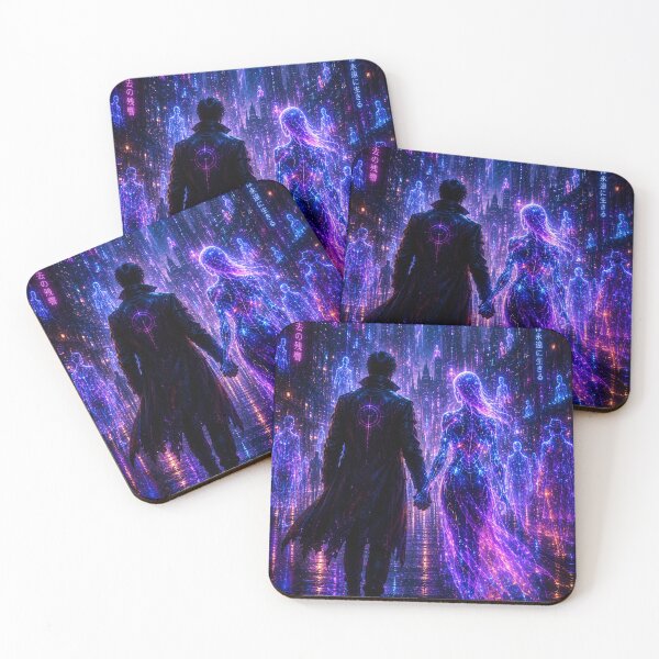 Item preview, Cyberpunk Lovers in Neon Metropolis designed and sold by bbbpetr100.