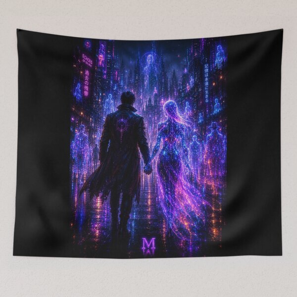 Item preview, Cyberpunk Lovers in Neon Metropolis designed and sold by bbbpetr100.