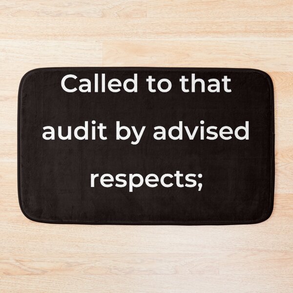 Item preview, "Called to that audit by advised respects;" - print white designed and sold by ariksworld.