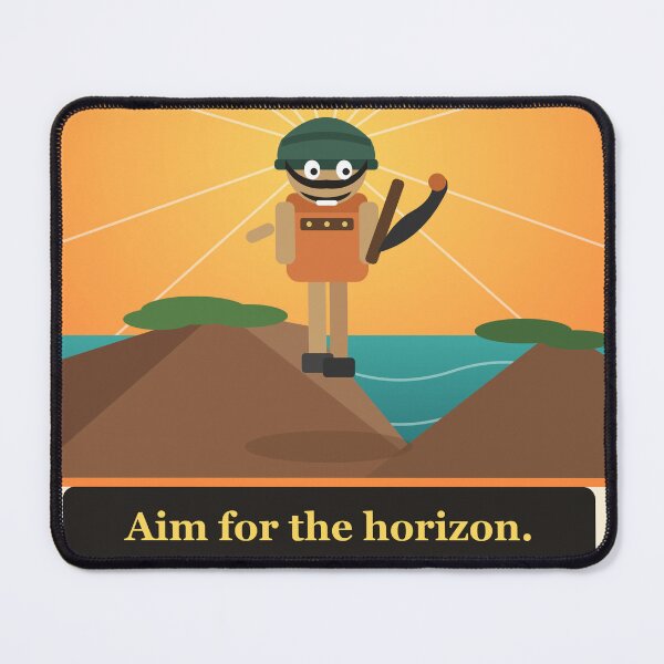 Item preview, Aim for the Horizon – Retro Adventure Pirate Sniper Poster designed and sold by Devatheertha.