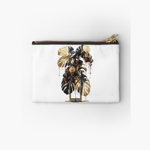 Item preview, Luxury Liquid Gold & Matte Black Monstera designed and sold by krishna-artdesigns.