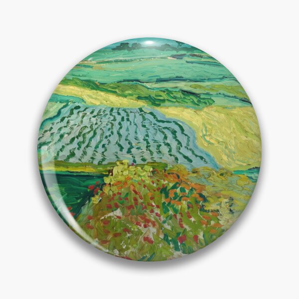 Item preview, Green Wheat Fields With Poppies Auvers designed and sold by artofuniverse.