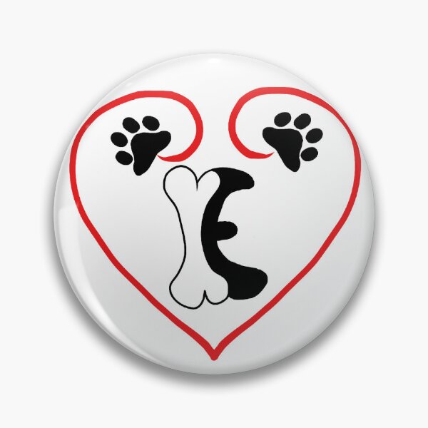 Item preview, Heart dog with the letter E designed and sold by acreació.