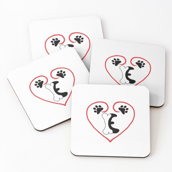 Item preview, Heart dog with the letter E designed and sold by acreació.