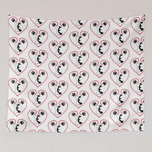 Item preview, Heart dog with the letter E designed and sold by acreació.