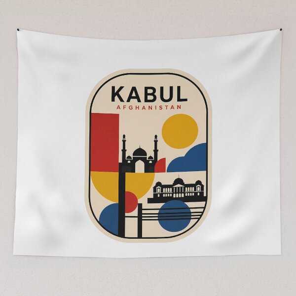 Item preview, Kabul Afghanistan Minimalist Geometric Landmark Silhouette designed and sold by k3rstman1.
