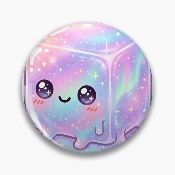 Item preview, Needoh Kawaii Galaxy Jelly Cube Sticker | Cute Pastel Cosmic Slime | Sparkly Rainbow Cube Aesthetic designed and sold by Bhaskar Digital Art.