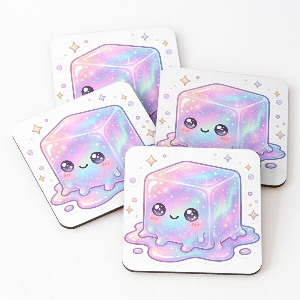 Item preview, Needoh Kawaii Galaxy Jelly Cube Sticker | Cute Pastel Cosmic Slime | Sparkly Rainbow Cube Aesthetic designed and sold by Bhaskar Digital Art.