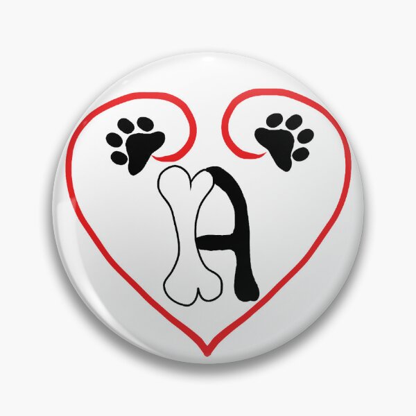 Item preview, Heart dog with the letter A designed and sold by acreació.