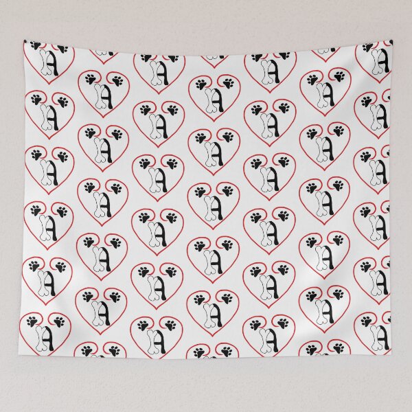 Item preview, Heart dog with the letter A designed and sold by acreació.