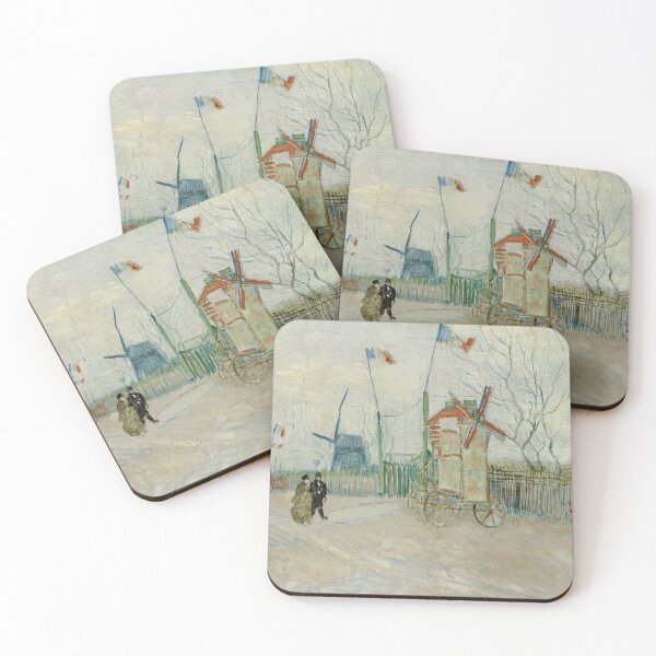 Item preview, Montmartre Street Scene with Windmills designed and sold by artofuniverse.