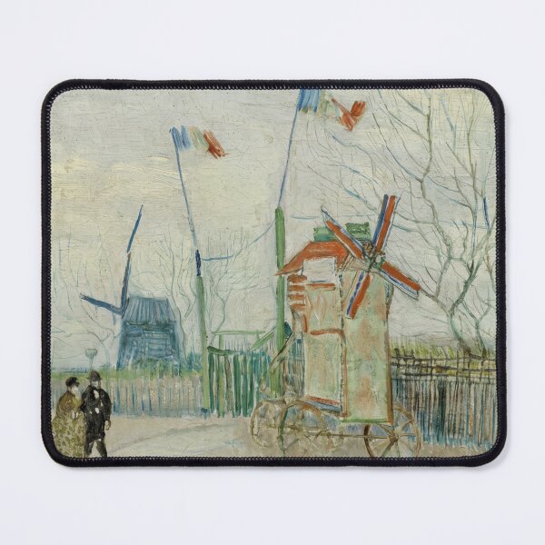 Item preview, Montmartre Street Scene with Windmills designed and sold by artofuniverse.