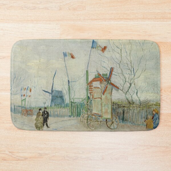 Item preview, Montmartre Street Scene with Windmills designed and sold by artofuniverse.