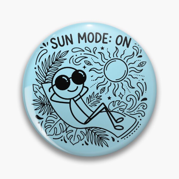 Item preview, Sun Mode: ON – Summer Stickman Tropical Vibes designed and sold by Chroma Dreams .