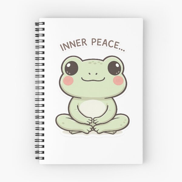 Item preview, inner Peace Eventually Meditating Frog Shirt | Zen Kawaii Anxiety Tee designed and sold by Arties4Bread⭐⭐⭐⭐⭐.